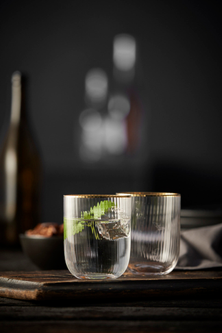 Набор 4 стакана LyngbyGlas, Palermo Gold, 4 шт., стекло, прозрачный