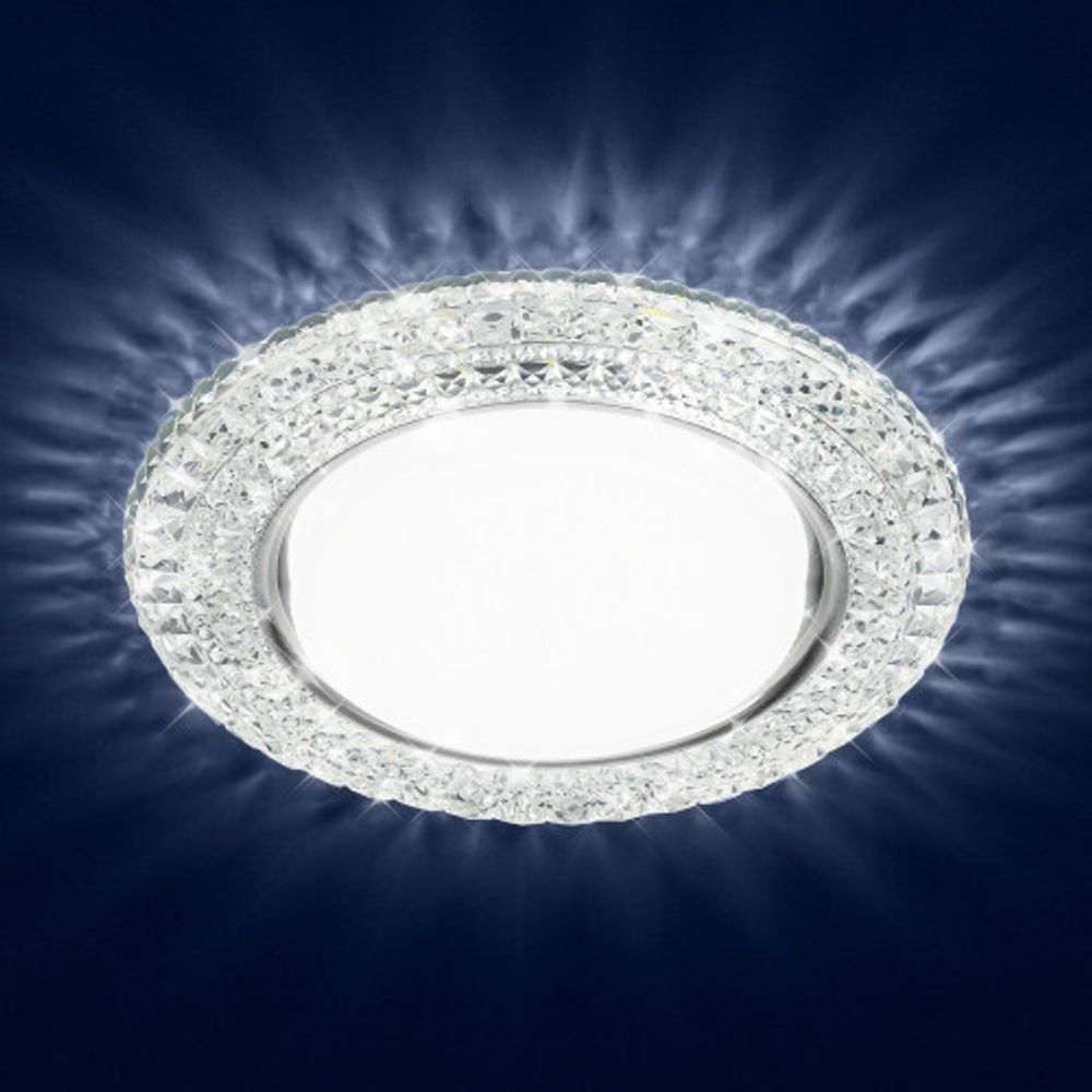 DK LD26 SL/WH Светильник ЭРА декор cо светодиодной подсветкой Gx53, прозрачный