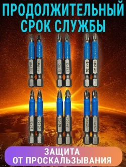 Набор бит для шуруповерта 50мм PH - PZ 12шт AIDELIFE