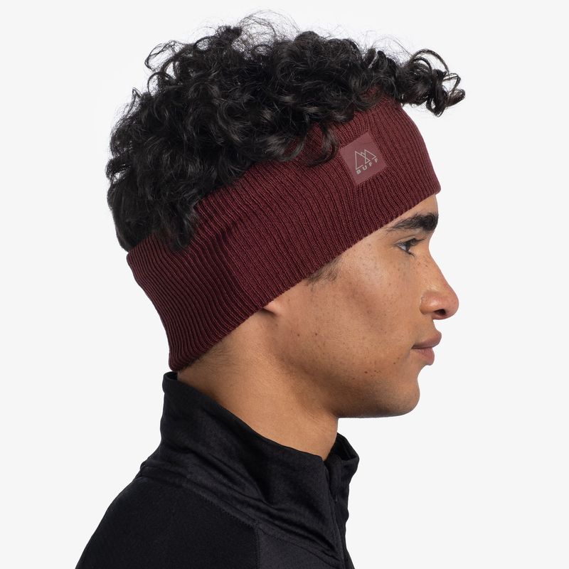 Повязка Buff Crossknit Headband Solid Mahogany Фото 5