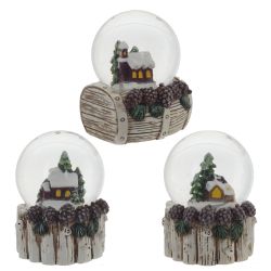 GAEM Фигурка декор в стекл шаре "Домик", D 4.5 см, L4,5 W4,5 H6 см, 3в.