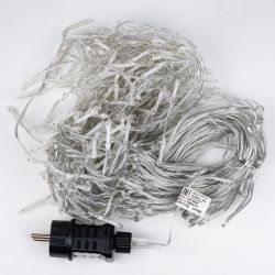 ULD-B12006-195-TTK WARM WHITE IP44 Бахрома светодиодная с эффектом мерцания. 12м. Соединяемая. 195 светодиодов. Теплый белый свет. Провод прозрачный. ТМ Uniel