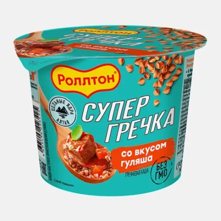 Гречневая каша Роллтон со вкусом гуляша 45г