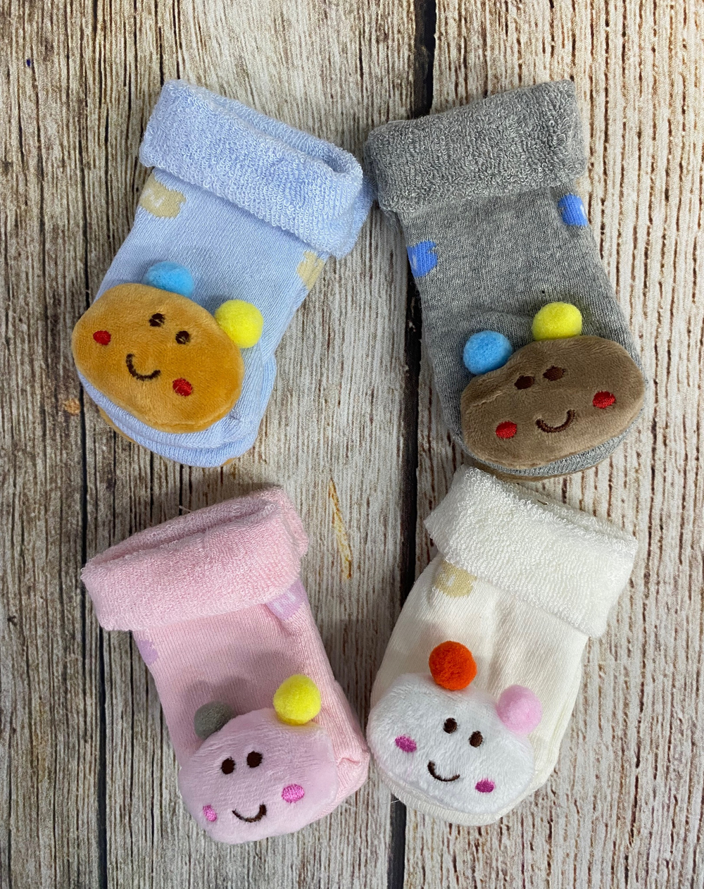 Носки детские "Alina - Мордочки" хлопок  Арт. H03 (Размер: 0-6 мес. )