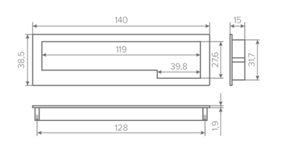 Ручка Quill, С=128, графитовый песок, AQ