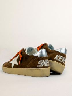 Ball Star in brown suede with whit leather star