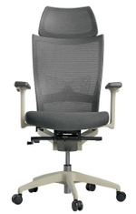 Кресло эргономичное SCHAIRS ZENITH ZEN2-М01W каркас белый/ IR19GY сетка/ IT01GY ткань серая