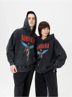 Худи PARABOLA Nirvana оверсайз варенка для мужчин и женщин