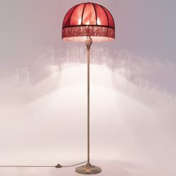 Citilux Базель CL407933 Торшер бронза с красным абажуром