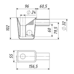 Капельная воронка с гидрозатвором ТП-21 Татполимер (d выхода 32мм)