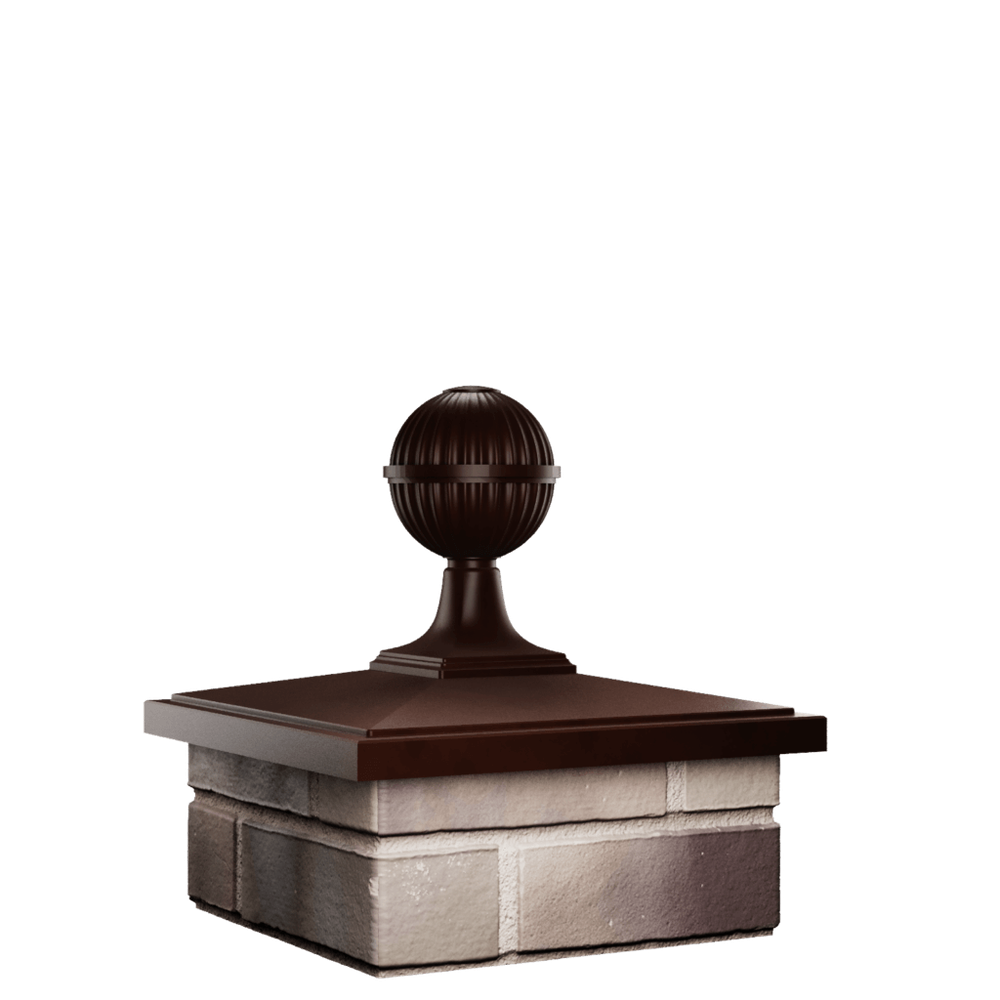 Колпак для забора BONA на 1,5 кирпича с шаром