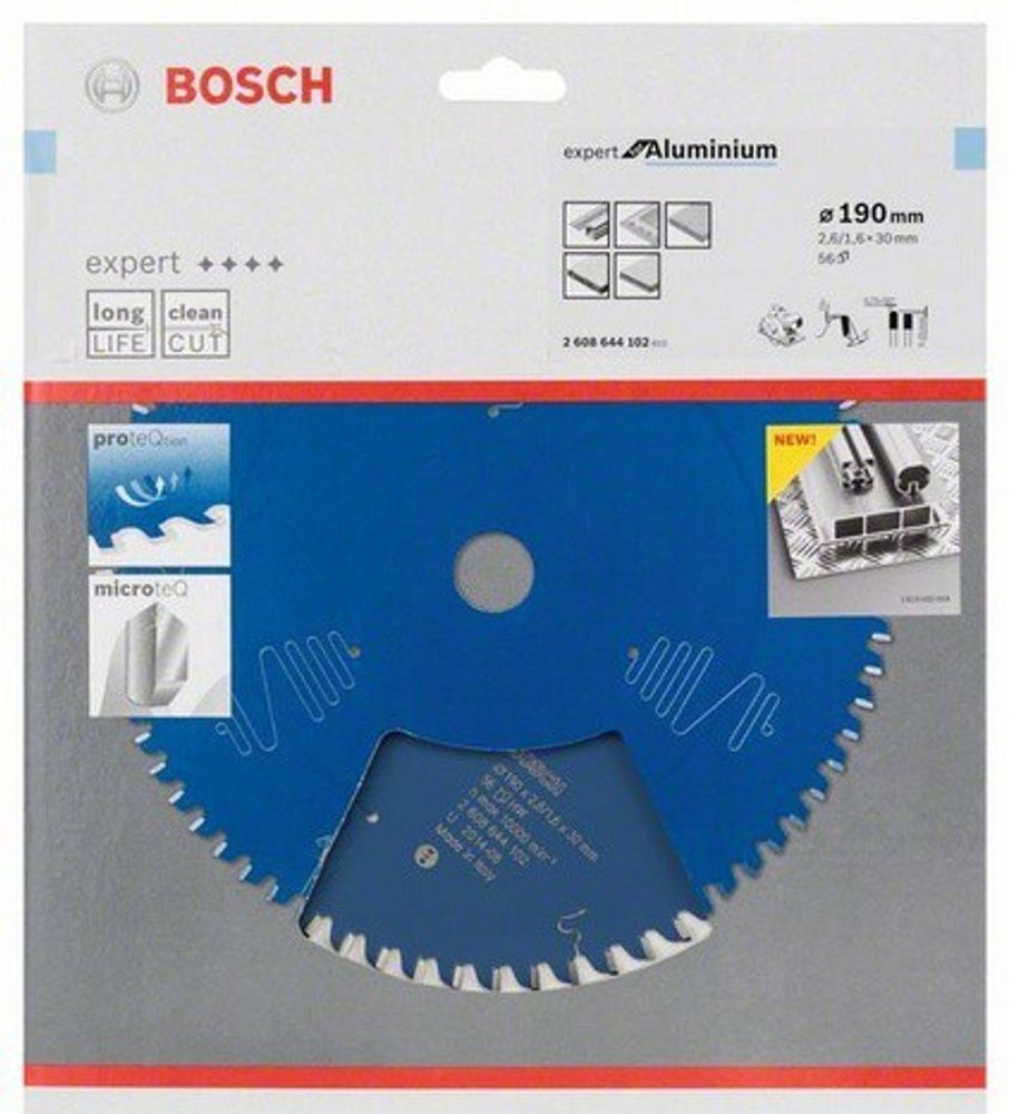 Пильный диск BOSCH Expert for Aluminium 190x30x2.6/1.6x56T