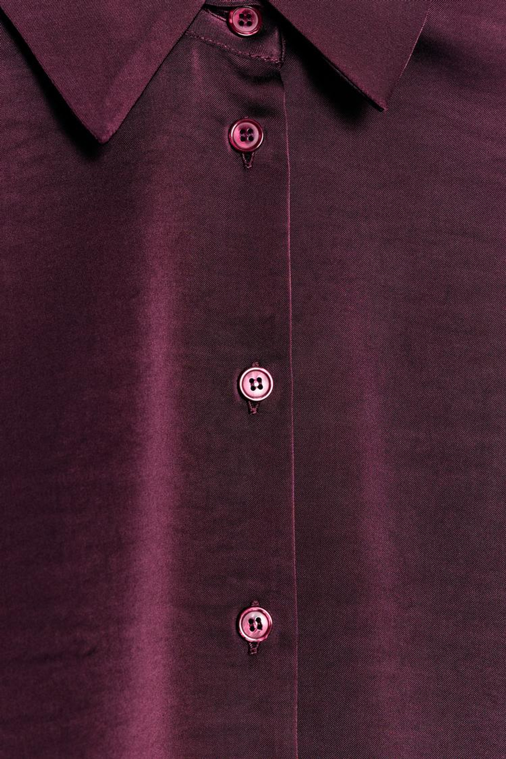 ZARA АТЛАСНАЯ РУБАШКА ОБЪЕМНОГО КРОЯ, БУРГУНДИ