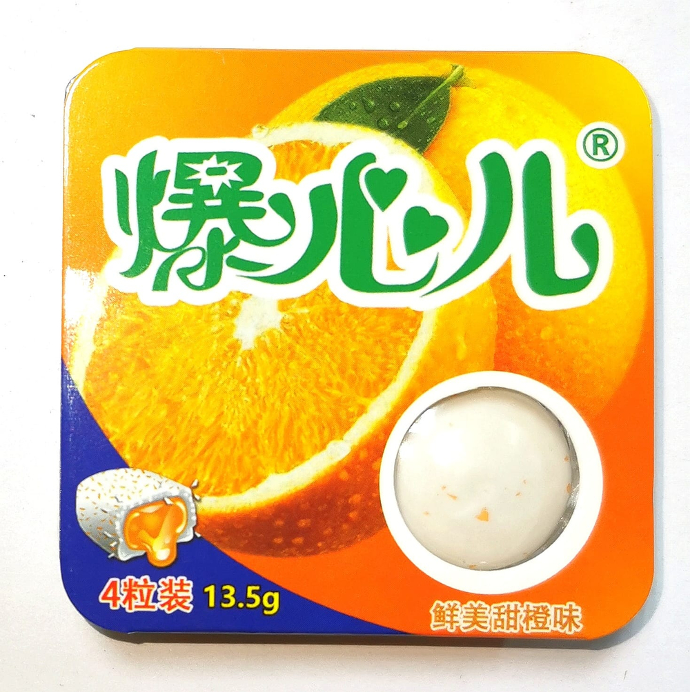 Жевательная резинка АПЕЛЬСИН 4 в блистере 13,5гр