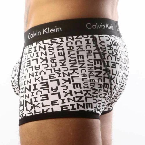 Мужские трусы хипсы Calvin Klein 365 print  Black Puzzle Boxer