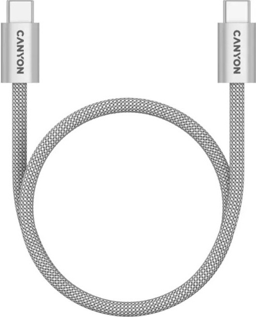 Кабель Canyon USB 4 Type-C (M), 1 м, серый
