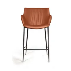Полубарный стул Sofia, терракотовая экокожа Soft-Touch