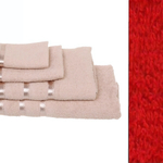 Полотенце махровое 70*140см «LUNA» цвет красный 02050 плотность 360гр/м2 с петелькой-подвесом