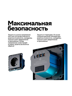 Розетка AtlasDesign Smart 16А L+N с заземл. защ. шторки Zigbee механизм карбон SE ATN001045Z