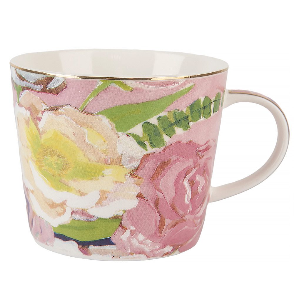 Набор чайный 4пр. "Flowers" (2 персон) v=220мл (фарфор) (подарочная упаковка)