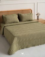 Комплект стеганного покрывала и 2 наволочек Kaj Green Hermodr 130220271 Иран