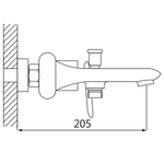 Смеситель для ванны Oute T42 T4202