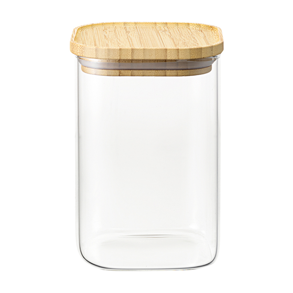 Банка для хранения квадратная Glass Bamboo 1.1 л
