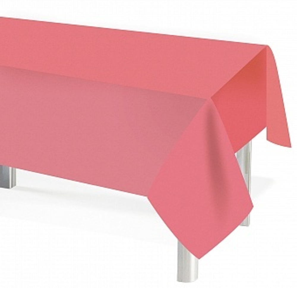 Скатерть одноразовая Мастхэв Ярко-розовый 137*274 см.