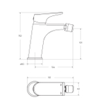 Смеситель для биде BelBagno MARINO-BD-CRM-W0 без донного клапана