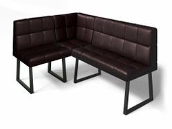 Модульный угловой диван Реал Умбер/Черный муар