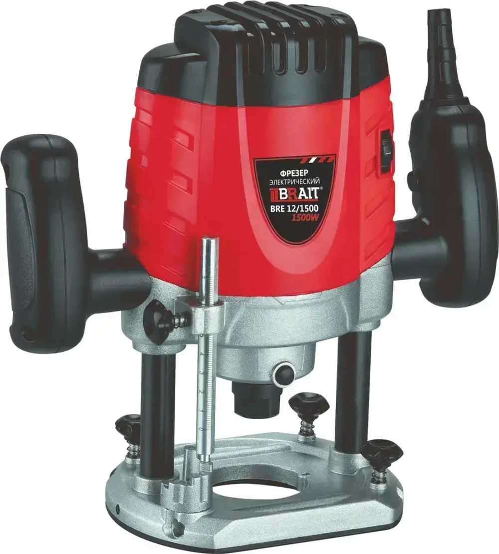 Фрезер электрический BRE 12/1500 электрический сетевой ручной фрезер по дереву, аппарат для обработки (1500 ВТ,6-12 мм)