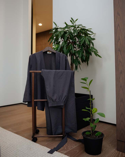 Домашний костюм из вареного хлопка Графит