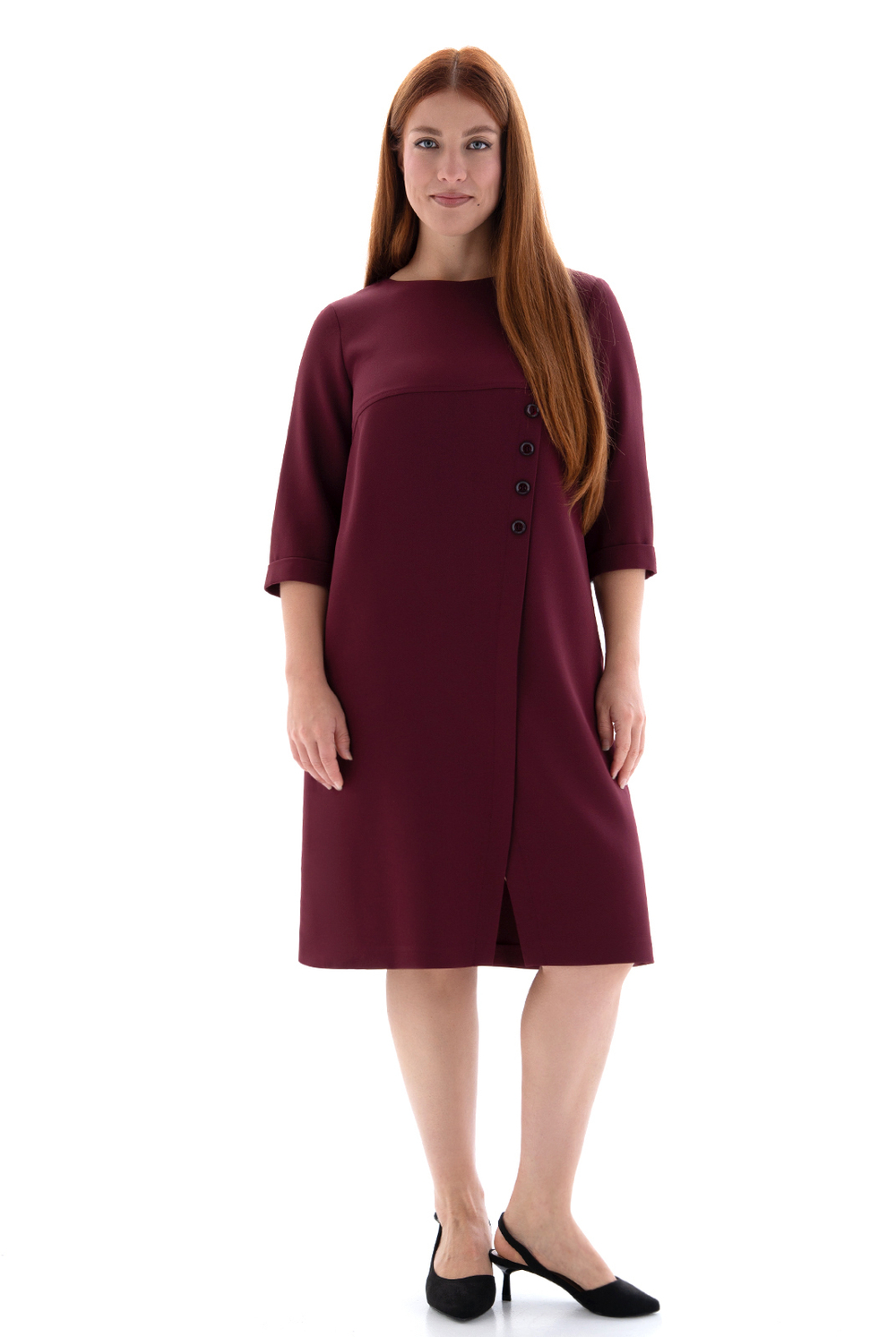 Платье женское 1977АП, бордовый #89Бор051977АП