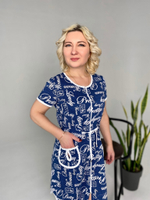 Халат женский "Глаша К.П" молния (Кокетка)