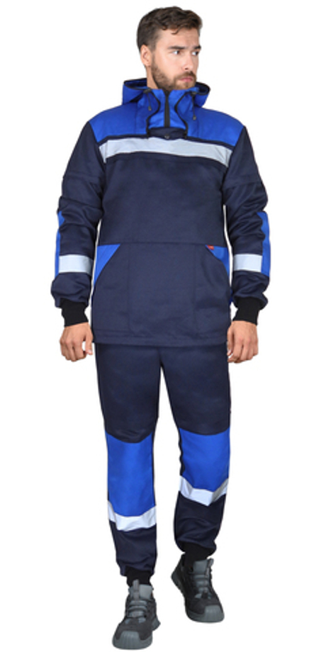 Костюм противоэнцефалитный СИРИУС-АНТИГНУС СТ куртка, брюки, темно-синий с васильковым и СОП