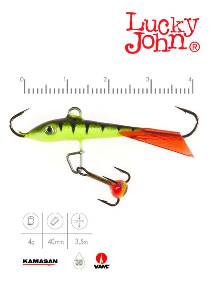 Балансир Lucky John FIN 3 с тр. 40мм/31RT блистер