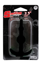 Чёрная анальная втулка SMILING SILICONE BUTT PLUG BLACK - 8,9 см