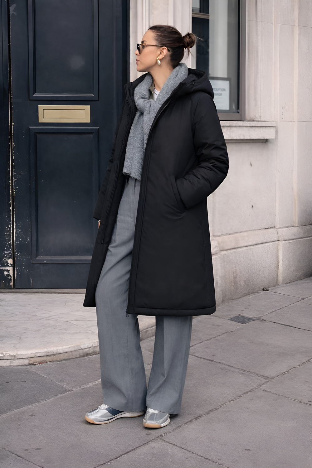 Полупальто  женское демисезонное "HN-1" черный