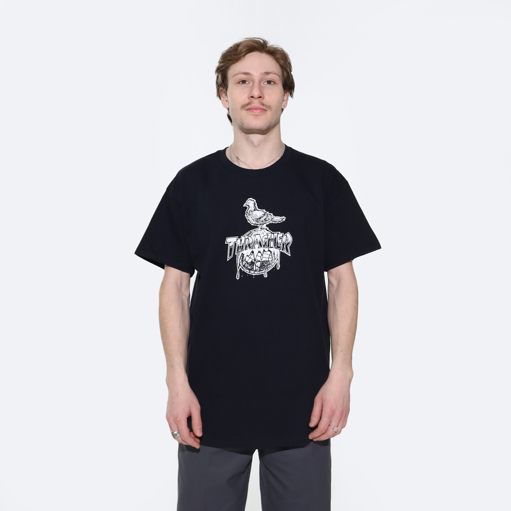 Футболка Thrasher Cover The Earth T-Shirt (black) артикул: - купить в магазине Дайс