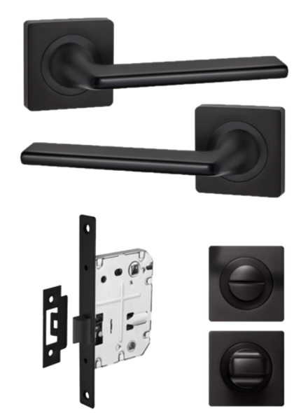 Ручка дверная с сантехнической защелкой и поворотником TREND