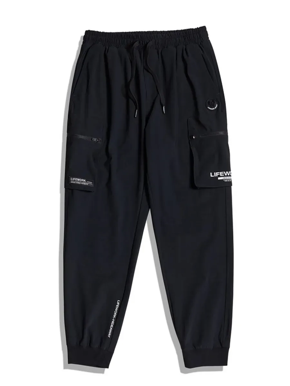 Брюки джоггеры с молнией