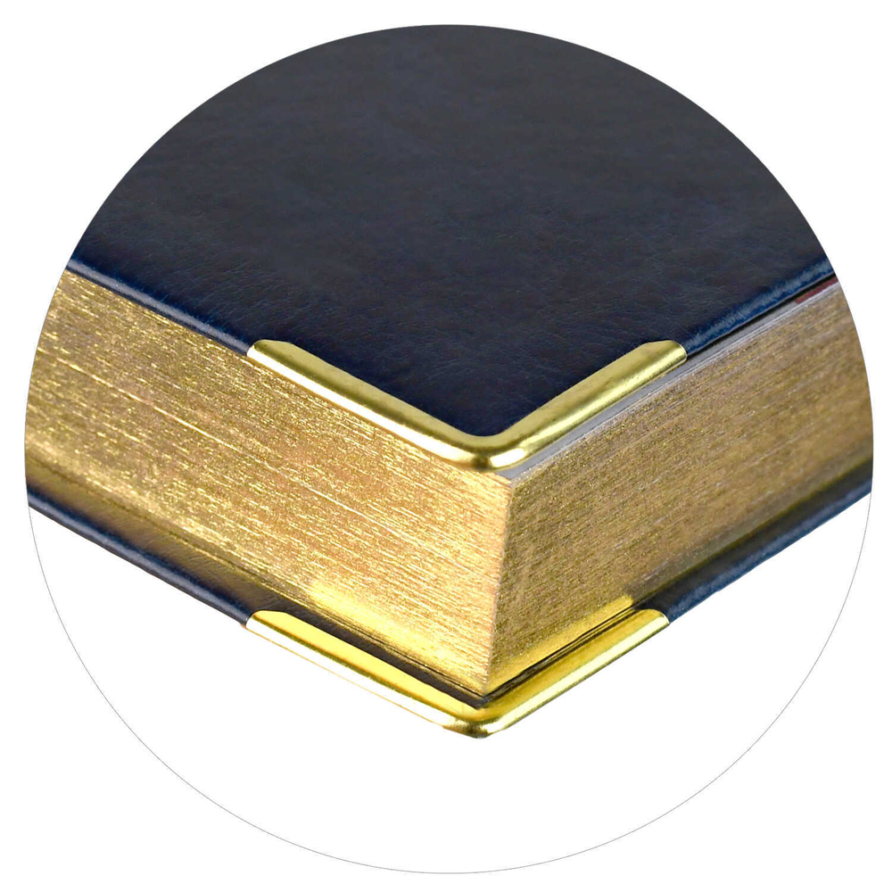 Ежедневник недатированный ESCALADA, #ДУМАЙ КАК МИЛЛИАРДЕР, А5, 160 л., арт. 70649/ 15 САРИФ СИНИЙ (кожзам: 146х211 мм, интегральный переплёт, материал обложки: искусственная кожа "Сариф"; способ крепления блока: ниткошвейный; декор: металлические уго