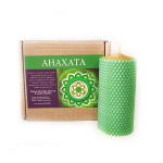 Анахата - чакровая свеча ароматизированная, 13х7 см. 9 часов горения