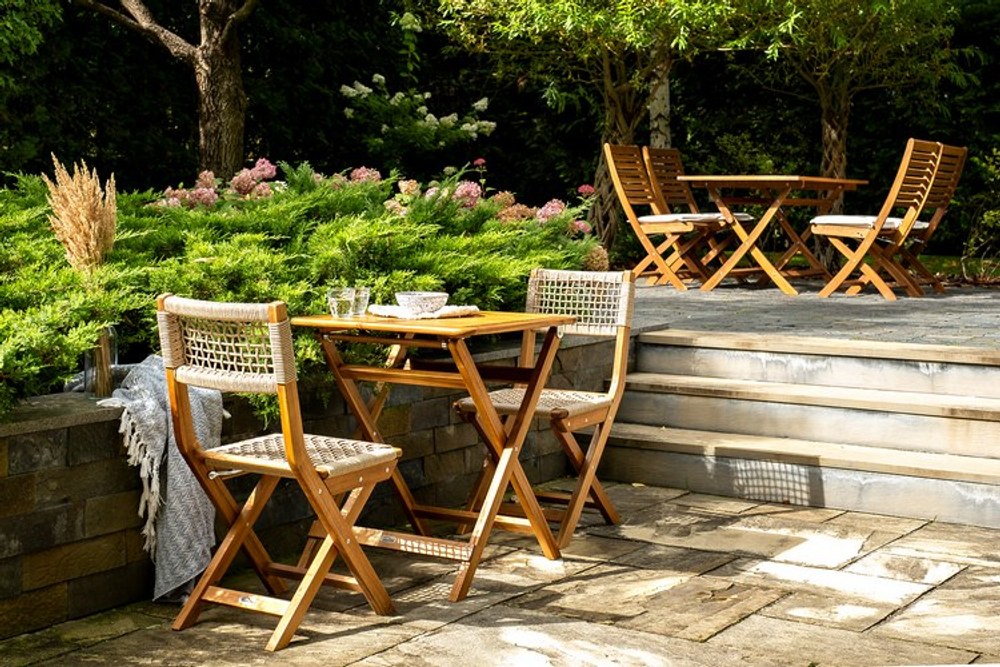 Кофейный комплект Joygarden КАЛИСТО обеденный стулья с подлоктникам, бежевая рогожка