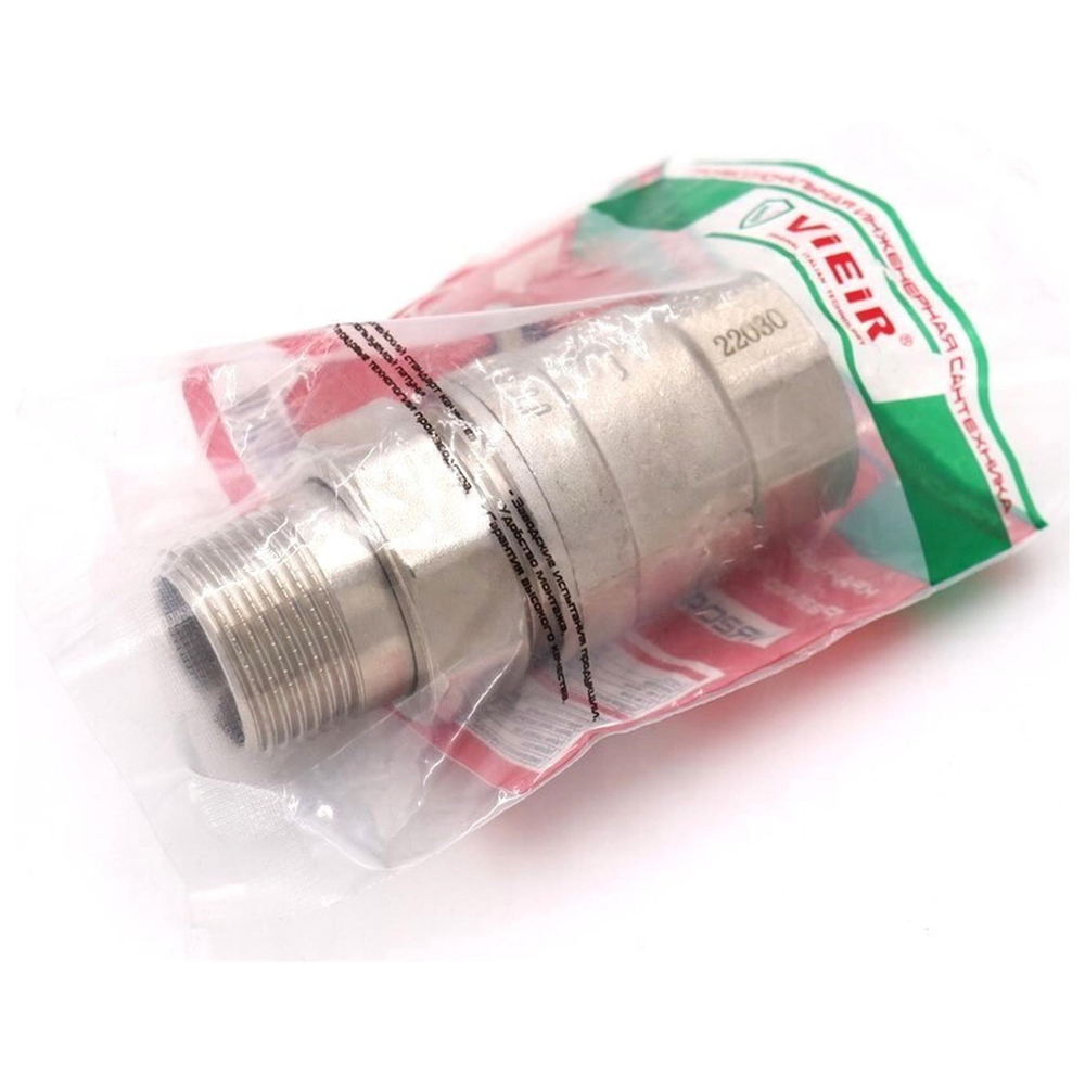 Кран VIEIR шаровый с американкой 1" НВ, кр. бабочка VR204-03