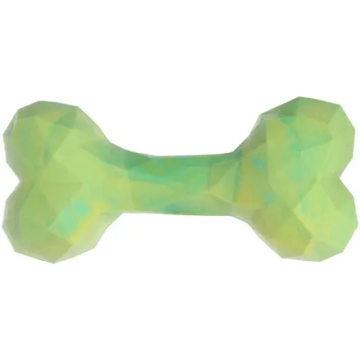 Игрушка сверхпрочная из каучука для всех пород собак «Косточка», цвет зеленый, 16*7,5см