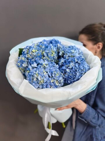 Букет из 5 голубых гортензий (Колумбия)