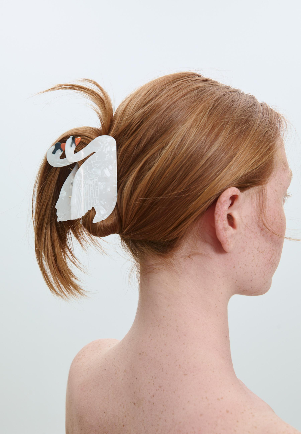 STRADIVARIUS Заколка для волос «Лебедь», белый