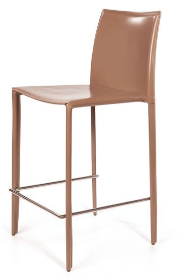 Стул полубарный Rolf кожа цвет капучино
