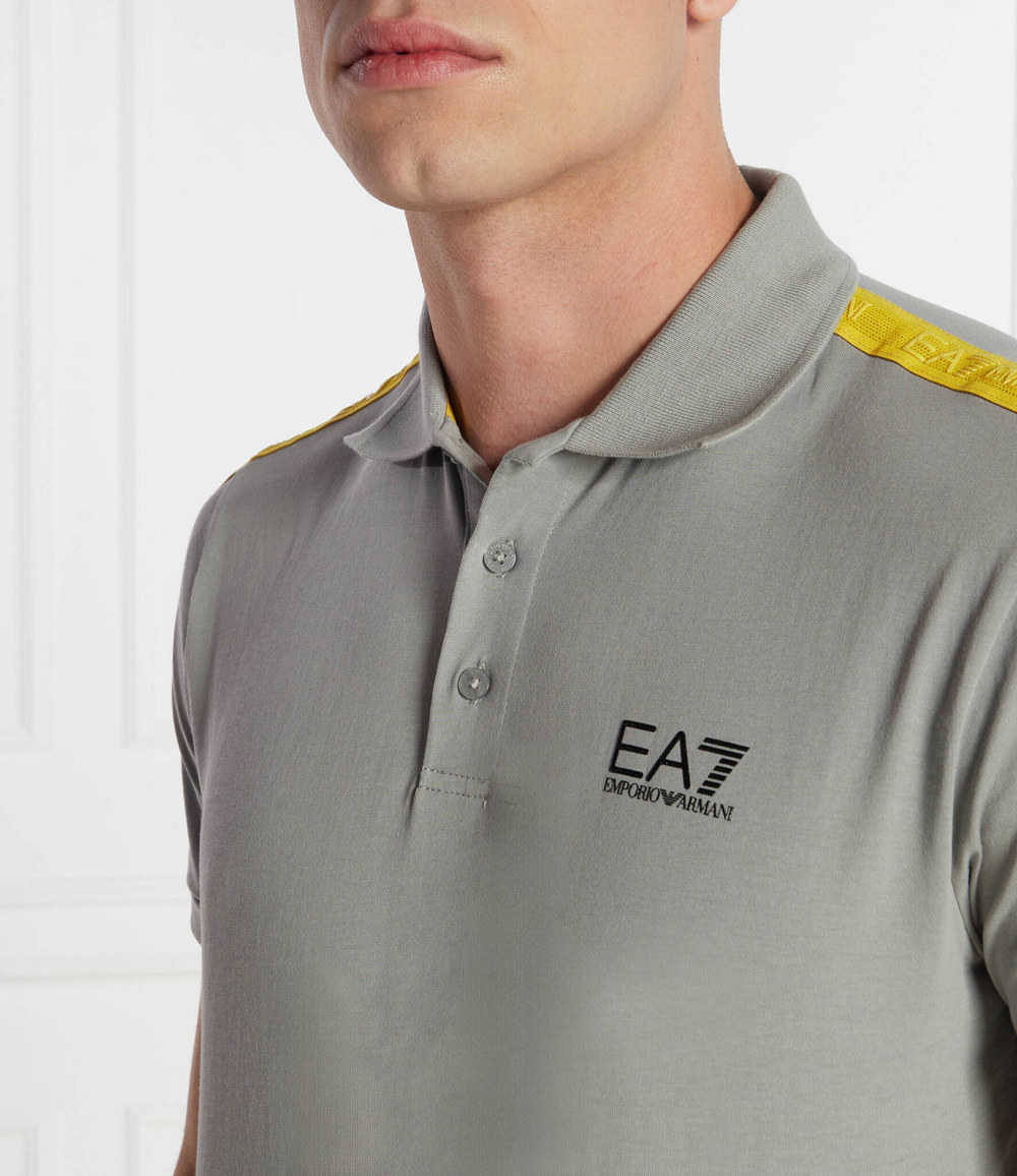 Поло EA7 - серый(3DPF23 PJ02Z)